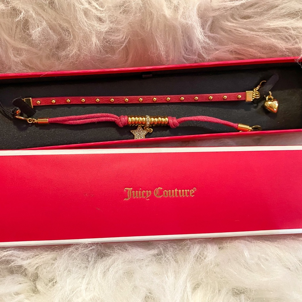 NIB Juicy Couture Bracelet Set Charm Bracelet Y2K Fashion Jewelry